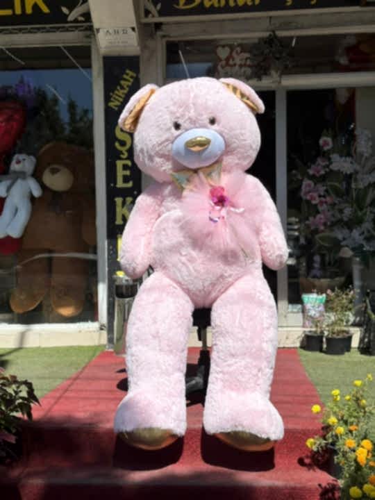 Dev Boy Pembe Peluş Ayı