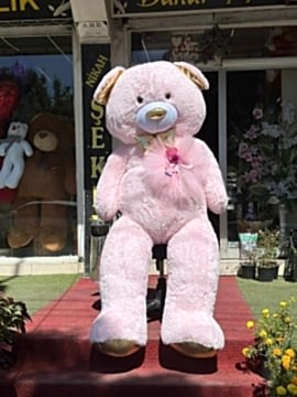 Dev Boy Pembe Peluş Ayı